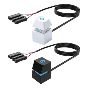 PC Case External Power Button For Power Switching with Colorful Lighting Effects - Afbeelding 1 van 10