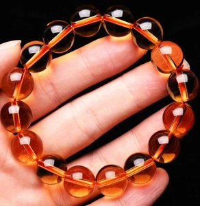 13.6mm Natural Yellow Citrine Crystal Gemstone Crystal Bangle Bracelet AAA - Bild 1 von 6