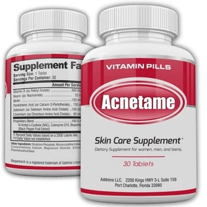 Acne Pills 30 Day- Supplements for Acne Vitamin Treatment- Tablets to Clear O... - Picture 1 of 6