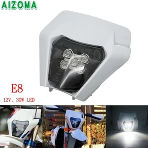Faro LED E-mark carenado 12V motocicleta suciedad bicicleta enduro blanco - Imagen 1 de 12