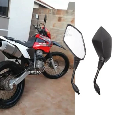 Espejos retrovisores laterales negros para motocicleta 2 piezas para Honda CRF250X CRF230F CRF450X EE. UU. Foto 1 de 4