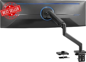 Heavy Duty Aluminum Ultrawide Monitor Arm for 49 Inch Screens up to 20Kg, Premiu - Picture 1 of 12