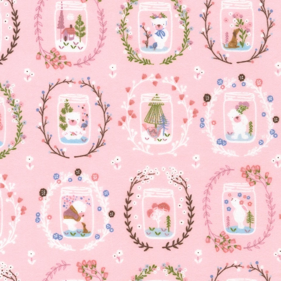 Robert Kaufman SRKF-21752-144 Peach Winter Days  Flannel Fabric BTY - Image 1 of 1