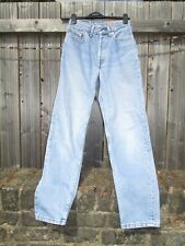 Ladies Levi Levis 901 Stonewash Blue Denim Tapered High Waist Jeans W 27 L 30