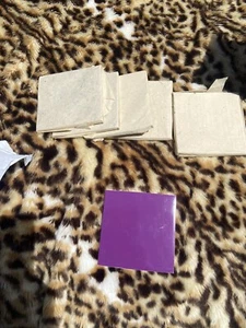 Casa Uno Purple Bamboo Drink Coasters 6 Acc474 - Picture 1 of 3