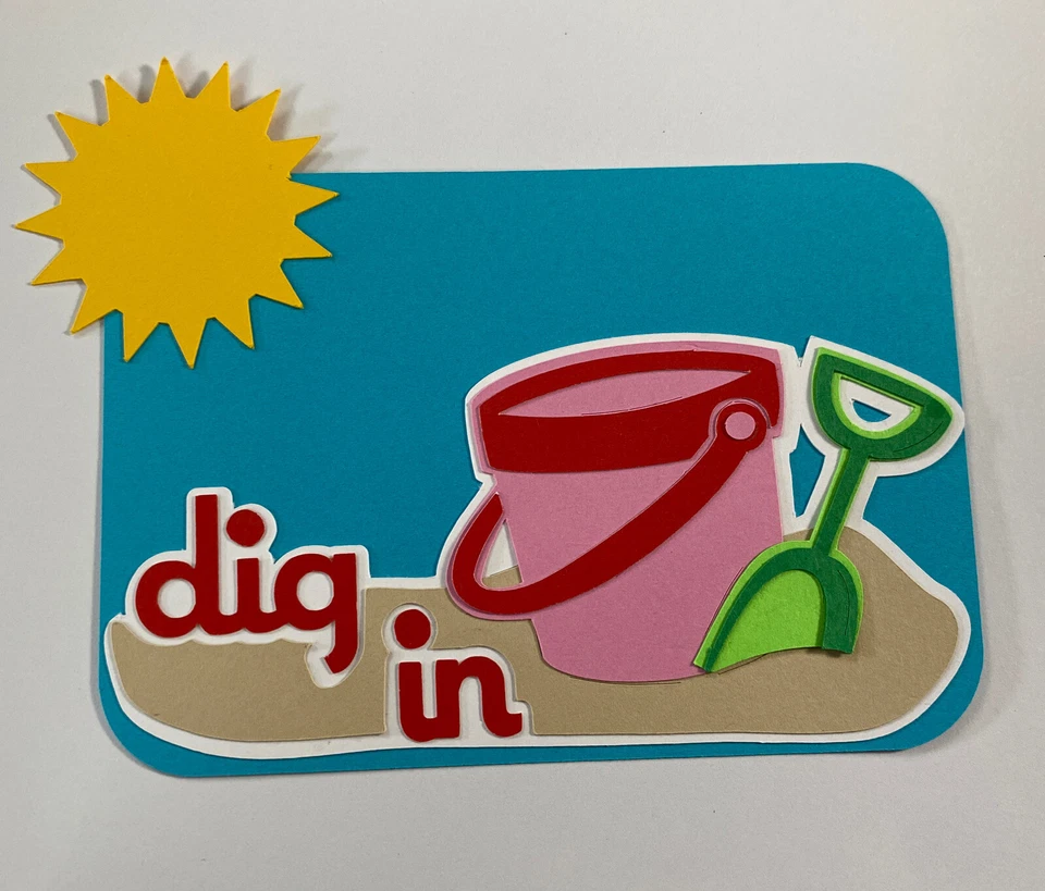 Caja de arena o castillo de arena troquelado adorno álbum de recortes excavado en caja de arena Foto 1 de 1