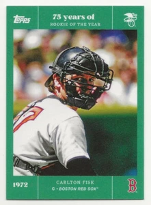 2022 Topps Rookie of the Year 75th Anniversary CARLTON FISK Emerald /50 Red Sox - Picture 1 of 1