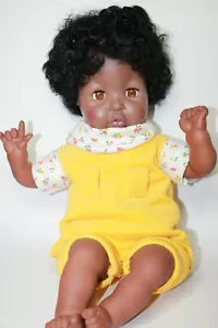 Vintage Eegee African American sleepy Auburn eyes 20 Inch 1985 great shape PT4 - Picture 1 of 6