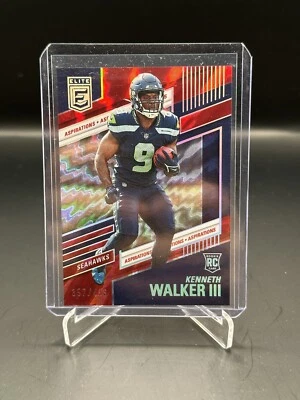 Kenneth Walker III 2023 Donruss Elite Aspirations Shimmer #357/499 Seahawks - Image 1 of 2