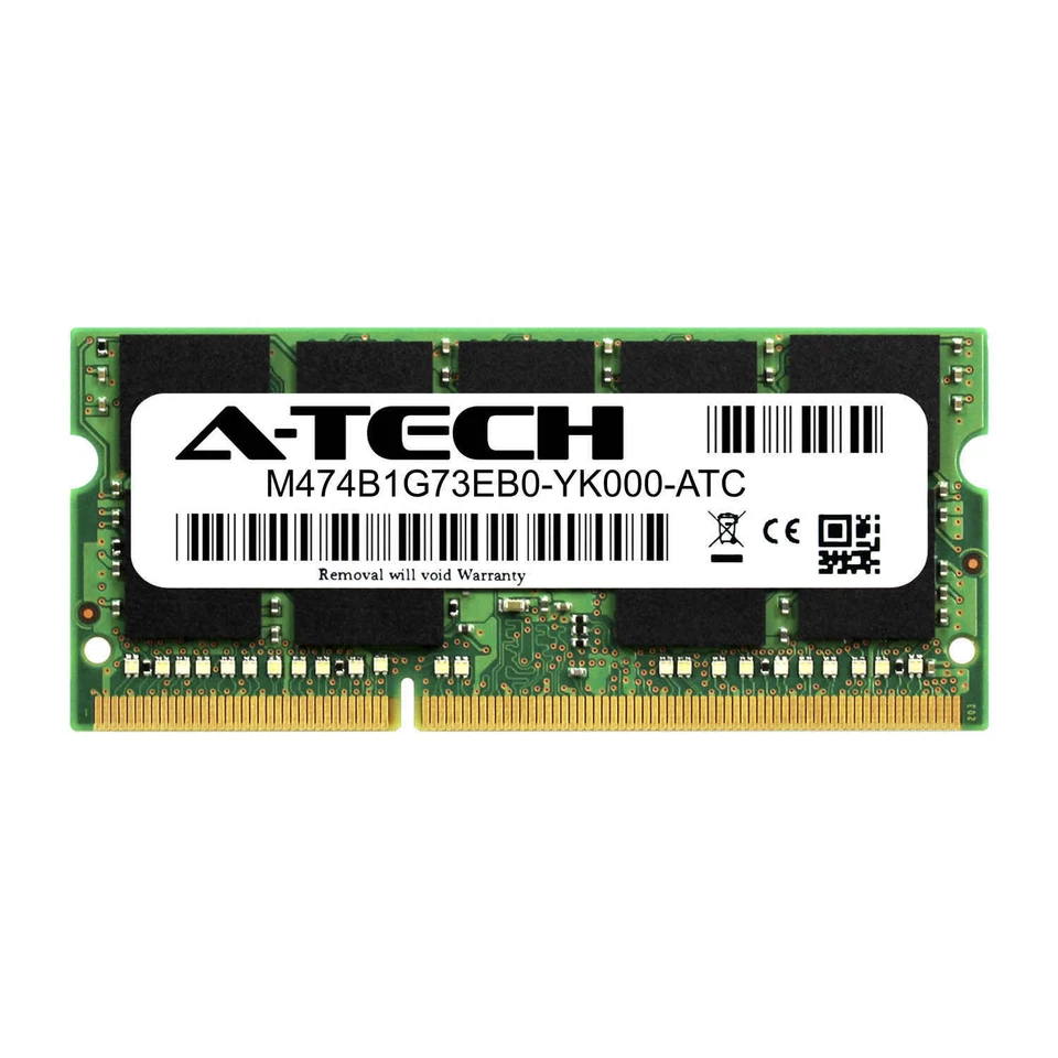 8GB PC3-12800 ECC SODIMM Samsung M474B1G73EB0-YK000 Equivalent Server Memory RAM - Image 1 of 2