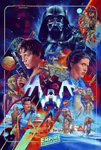 Martin Ansin Star Wars Empire Strikes Back FOIL variante stampa artistica BNG collo di bottiglia - Foto 1 di 1