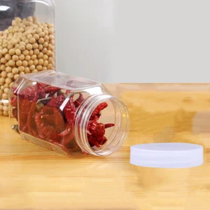 8 Pcs Plastic Bottle Airtight Rice Container Cereal Storage Dry Food - Picture 1 of 12