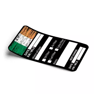 60 pegatinas recordatorias de servicio de cambio de aceite con bandera irlandesa para automóviles, furgonetas - vinilo PVC - Imagen 1 de 1