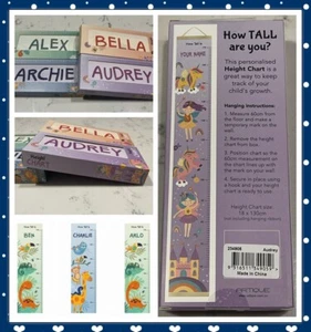 Zoo Animals personalised name Measuring Height Growth Chart over 90 designs - Picture 1 of 90
