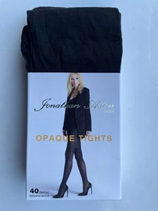 Jonathan Aston Tights Twin Pack JONATHAN ASTON BLACK OPAQUE TIGHTS X2 SIZE A-B - Picture 1 of 3