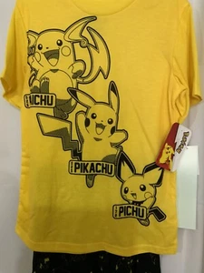 Pokemon Boys Short Sleeve Shirt And Shorts Pajama Set Size 4/5 (XS) New 01 - Picture 1 of 18