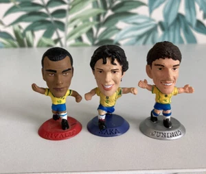 Corinthian Microstars Football Figures Brazil x3 Figures Kaka, Rivaldo, Juninho - Picture 1 of 2