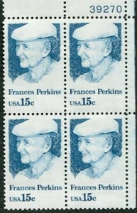Prominent American FRANCES PERKINS 1980 Scott 1235 US 15c EXCELLENT MNH/OG (711) - Picture 1 of 4