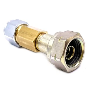 Fitting for Italian gas bottle 20mm Left Hand Thread Nut and Tail 1/4" RH - Picture 1 of 4