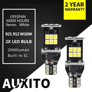 2pcs 912 921 LED Back up Reverse Light bulb Canbus Error Free 2048LM T15 w16w F5 - Foto 1 di 11