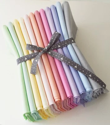Big Pastel 100% Cotton Fabric Bundle size Fat Quarter Layer Cake Charm Pack  - Image 1 of 4