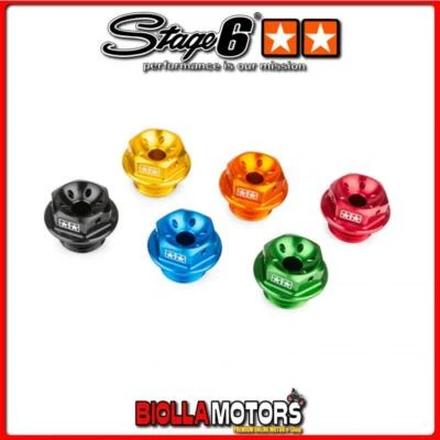 S6-SSP142/RE TAPPO OLIO MOTORE STAGE6 MINARELLI AM6 ROSSO ANODIZZATO - Immagine 1 di 4