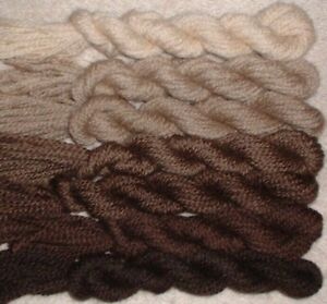 Paternayan Wool 3ply Persian Yarn Needlepoint Crewel 459 Beige Brown Family