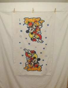 Disney Bath Shower Towel Mickey Mouse Pluto Goofy Donald Duck Stained Pilled VTG - Picture 1 of 12