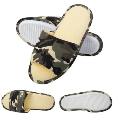 Aerusi Women Camouflage Slide Open Toe Memory Foam Slippers Casual House Shoes - Image 1 of 4