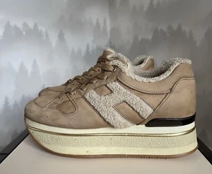 HOGAN Women's Warm Nubuck Platform Brown Sneakers EU39.5/UK6/US7.5 - Bild 1 von 12