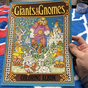 Giants & Gnomes Fantasy Folklore Coloring Album Book 1978 70s Troubador Press - Imagen 1 de 9