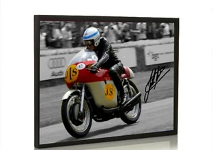 JOHN SURTEES Framed A4 Canvas Tribute Print Signed - Picture 1 of 1