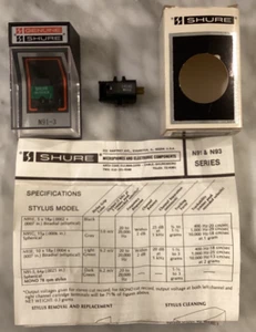 SHURE M91ED CARTRIDGE AND NEW GENUINE SHURE N91-3 HI-TRACK 78 RPM STYLUS IN CASE - Picture 1 of 10