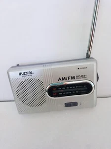 Portable AM FM Mini Radio With Telescopic Antenna & Headphone Jack Stereo Sound - Picture 1 of 3