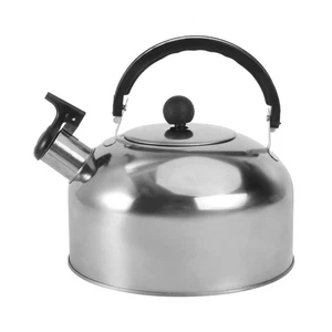 Tetera silbadora de 2L de acero inoxidable con fondo plano para ebullición rápida - Imagen 1 de 12