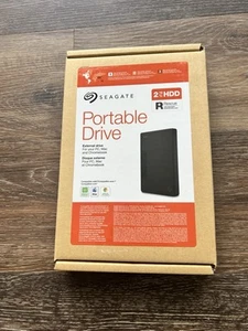 *NEW* Seagate STGX2000400 2TB USB 3.0 External Hard Drive - Black - Afbeelding 1 van 2