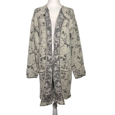 Cárdigan Suéter Jill Midi Tejido 3D Gris Neutro y Beige Lagom Scandi Talla XL Foto 1 de 4