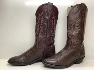 BOTAS VAQUERAS DE CUERO DE TORO MARRÓN NOCONA DE COLECCIÓN PARA HOMBRE TALLA 8.5 D - Imagen 1 de 12