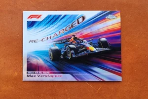 2024 Formula 1 Topps Chrome Max Verstappen Recharged Red Bull F1 Refractor - Picture 1 of 2