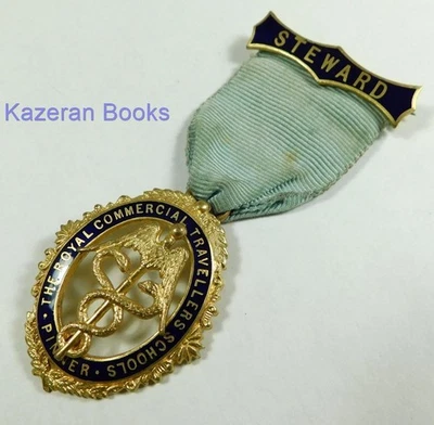 RCTA Royal Commercial Travellers Schools Pinner Steward Enamel Jewel Medal - Image 1 of 4