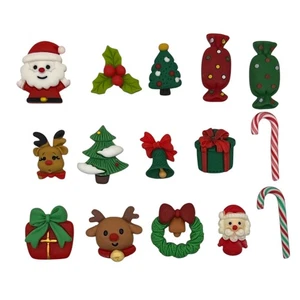 Mixed Christmas Resin Flatbacks – 45-Piece Holiday Craft Embellishment - Picture 1 of 5