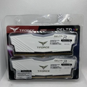 TeamGroup T-Force 16GB RAM Kit (2x8GB) DDR4 3200MHz White RGB SEE PICTURE - Picture 1 of 10