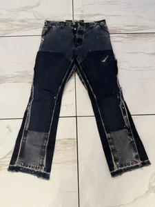 GALLERY DEPT Carpenter Flare Distressed Vintage Inspired Jeans Blue Size 32 - Picture 1 of 10
