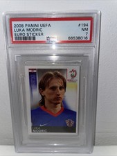 2008 Panini UEFA Luka Modric Euro Sticker PSA 7
