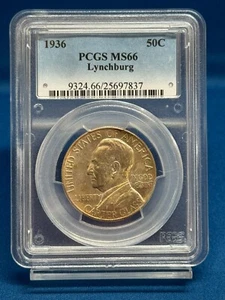 1936 Lynchburg Commemorative Half Dollar PCGS MS66 – Sharp Detail - Picture 1 of 4