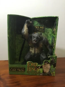 cave troll LOTR 10in Figurine 2001 FELLOWSHIP of the RINGS moves/sound toybiz GA - Picture 1 of 11