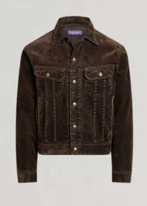 New Ralph Lauren Purple Label Stretch Velvet Trucker Jacket Fall 2023 Collection - Picture 1 of 7