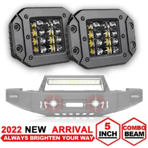 2X 5" Flush Mount LED Work Light Rear Bumper Reverse Pods Offroad Truck Driving - Picture 1 of 11