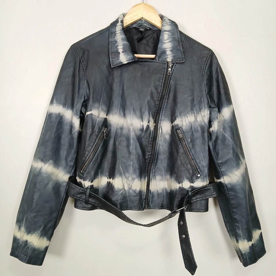 Рок и республика искусственной кожи куртка женщин большой Moto галстук краситель мотоциклиста гранж панк - Изображение 1 из 4