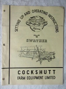 Cockshutt 1955 2 Swather manual de instrucciones y configuración - Imagen 1 de 8